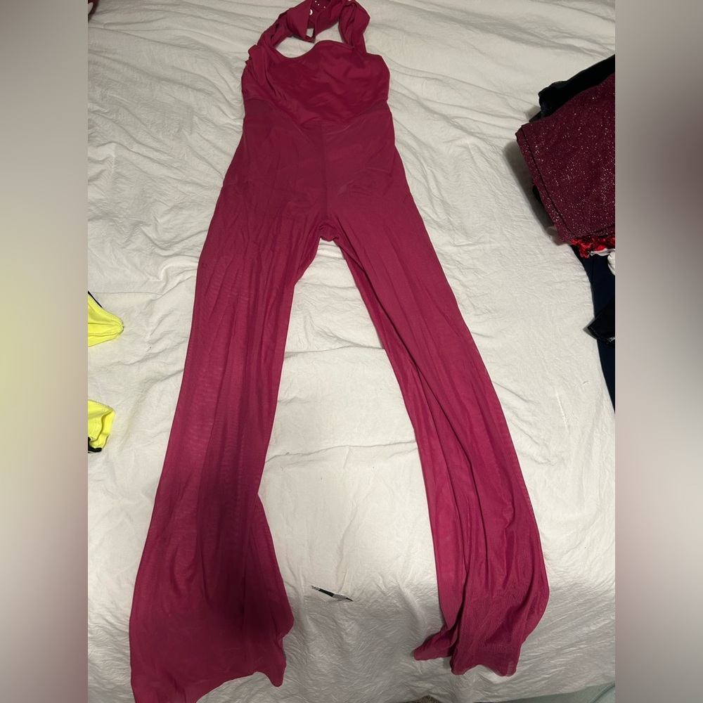 Balera Vibrant Pink Halter Jumpsuit